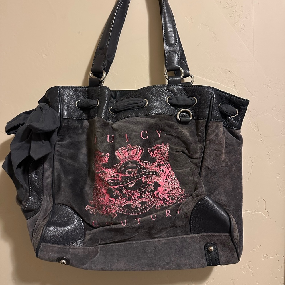 Juicy Couture Black and Pink Women's Bag